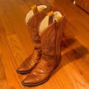 Dan Post Tan Leather Cowboy Boots